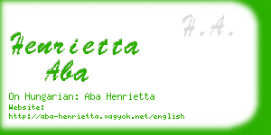 henrietta aba business card